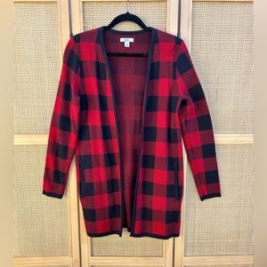 Croft & Barrow Buffalo Plaid Cardigan